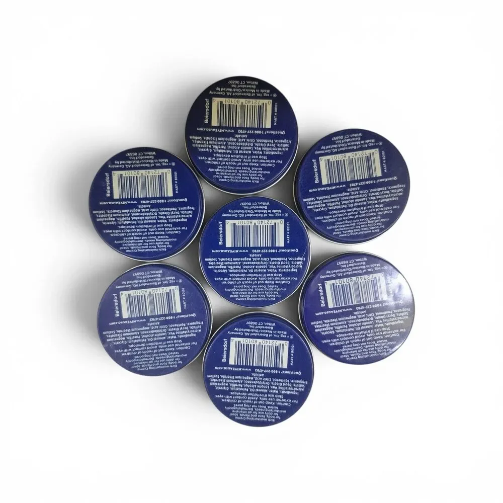7 Pcs NIVEA Moisturizing Skin Cream 1 oz/30ml Travel Size Creme for Hand, Body